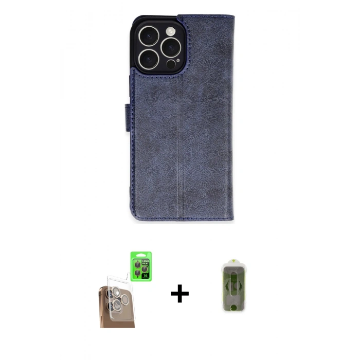 MARSİLYAN™- iPhone 16 Pro Max Kılıf Siluet Işık Serisi - Siyah Joko Magic 5D Hayalet Cam + Raze Metal Kamera Lens - CLTM