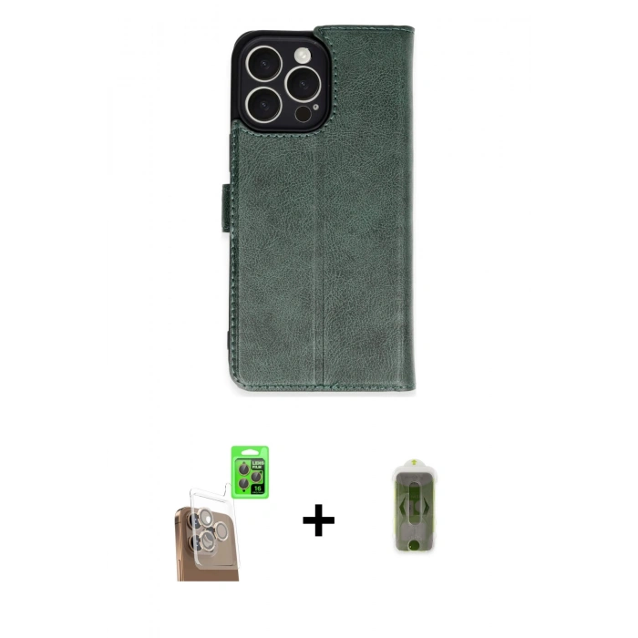 MARSİLYAN™- iPhone 16 Pro Max Kılıf Siluet Işık Serisi - Siyah Joko Magic 5D Hayalet Cam + Raze Metal Kamera Lens - CLTM