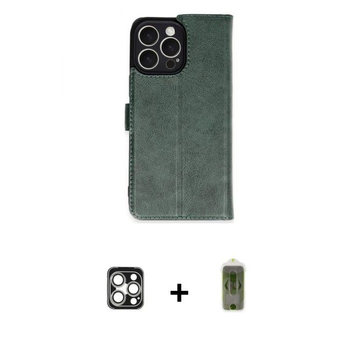 MARSİLYAN™- iPhone 16 Pro Max Kılıf Siluet Işık Serisi - Siyah Joko Magic 5D Hayalet Cam + PVD Metal Kamera Lens - GS