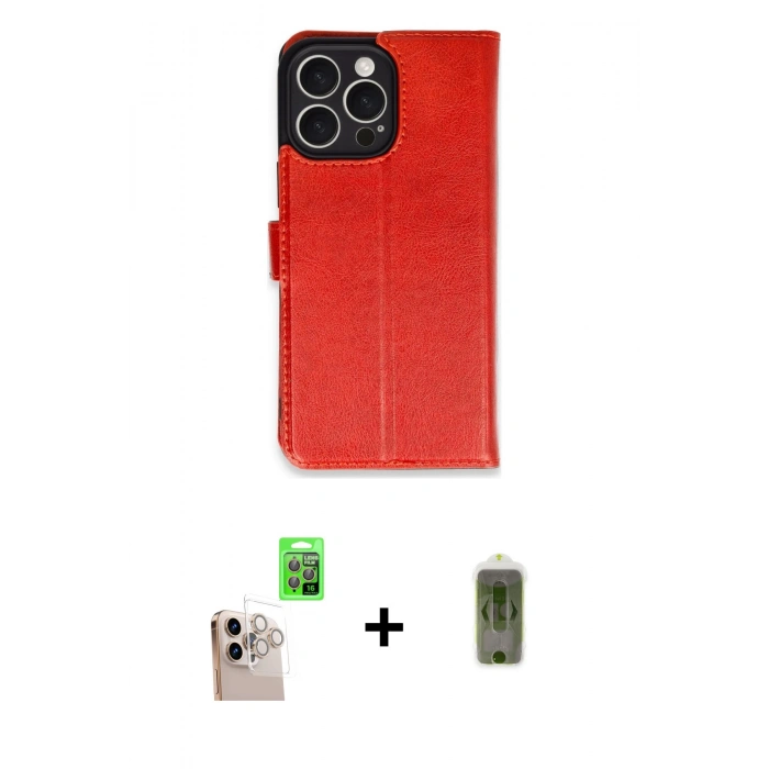 MARSİLYAN™- iPhone 16 Pro Max Kılıf Siluet Işık Serisi - Siyah Joko Magic 5D Hayalet Cam + Natural Grey Raze Metal Kamera Lens