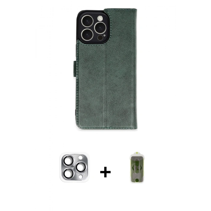 MARSİLYAN™- iPhone 16 Pro Max Kılıf Siluet Işık Serisi - Siyah Joko Magic 5D Hayalet Cam + Pers Alüminyum Kamera Lens - GI