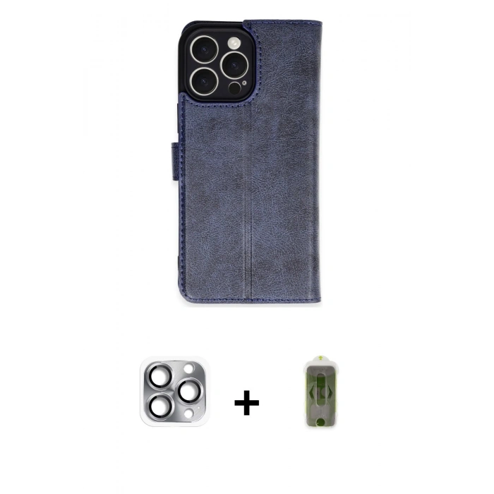 MARSİLYAN™- iPhone 16 Pro Max Kılıf Siluet Işık Serisi - Siyah Joko Magic 5D Hayalet Cam + Pers Alüminyum Kamera Lens - GI