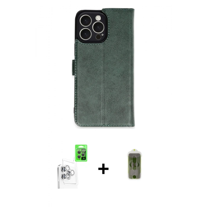 MARSİLYAN™- iPhone 16 Pro Max Kılıf Siluet Işık Serisi - Siyah Joko Magic 5D Hayalet Cam + Raze Metal Kamera Lens - BZ