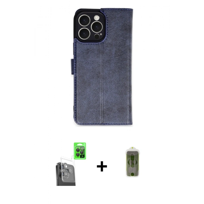MARSİLYAN™- iPhone 16 Pro Max Kılıf Siluet Işık Serisi - Siyah Joko Magic 5D Hayalet Cam + Siyah Raze Metal Kamera Lens