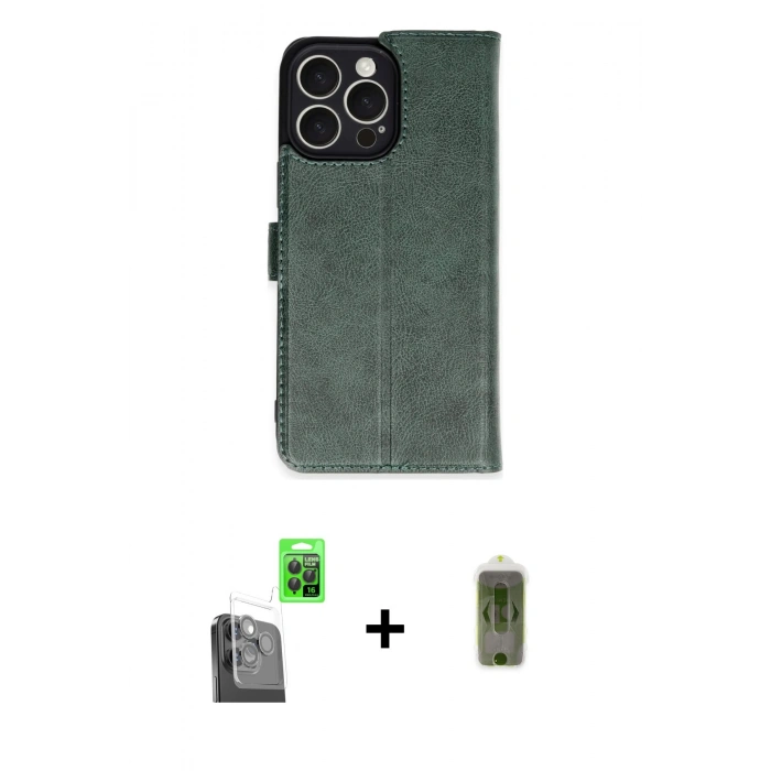 MARSİLYAN™- iPhone 16 Pro Max Kılıf Siluet Işık Serisi - Siyah Joko Magic 5D Hayalet Cam + Siyah Raze Metal Kamera Lens