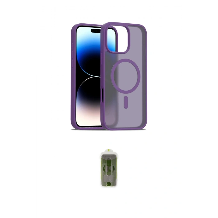 MARSİLYAN™- iPhone 16 Pro Max Kılıf Siluet Minimal Prime - Siyah Joko Magic 5D Hayalet Cam
