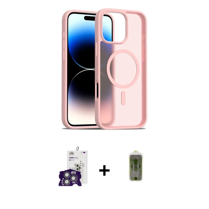 MARSİLYAN™- iPhone 16 Pro Max Kılıf Siluet Minimal Prime - Siyah Joko Magic 5D Hayalet Cam + Bilvis Titan Kamera Lens - GS