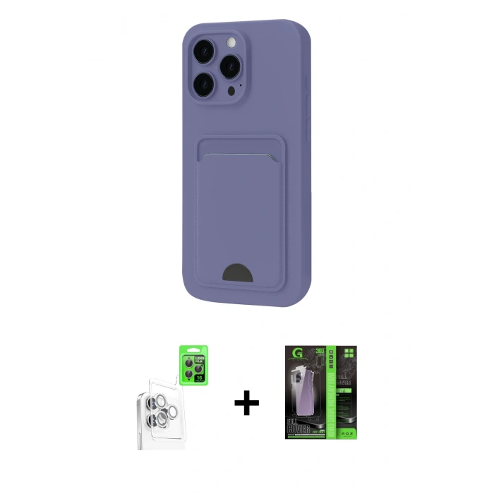 MARSİLYAN™- iPhone 16 Pro Max Kılıf Vadi Çizgi Prime - Şeffaf 360 Full Body Arka Koruyucu + Beyaz Raze Metal Kamera Lens