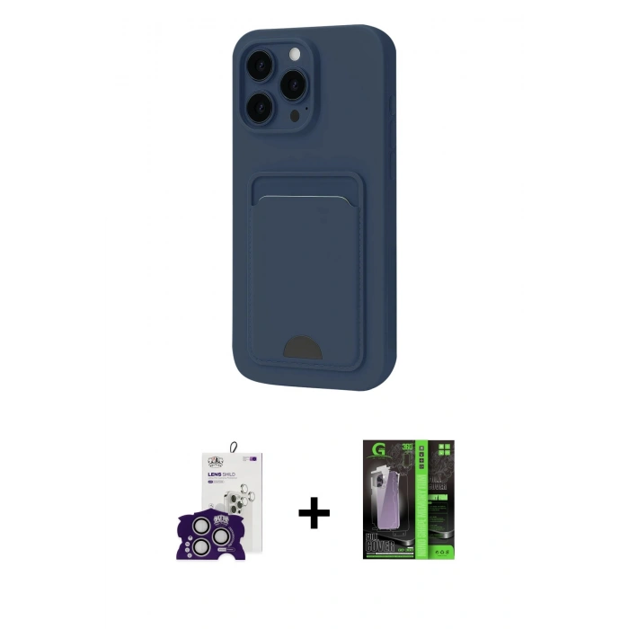 MARSİLYAN™- iPhone 16 Pro Max Kılıf Vadi Çizgi Prime - Şeffaf 360 Full Body Arka Koruyucu + Bilvis Titan Kamera Lens - GS
