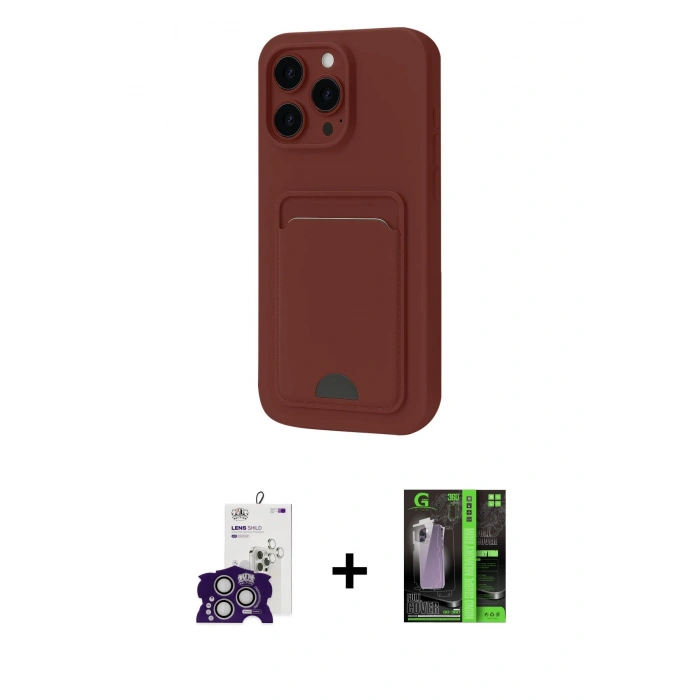 MARSİLYAN™- iPhone 16 Pro Max Kılıf Vadi Çizgi Prime - Şeffaf 360 Full Body Arka Koruyucu + Bilvis Titan Kamera Lens - GS