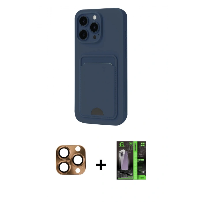 MARSİLYAN™- iPhone 16 Pro Max Kılıf Vadi Çizgi Prime - Şeffaf 360 Full Body Arka Koruyucu + Pers Alüminyum Kamera Lens - CLTM