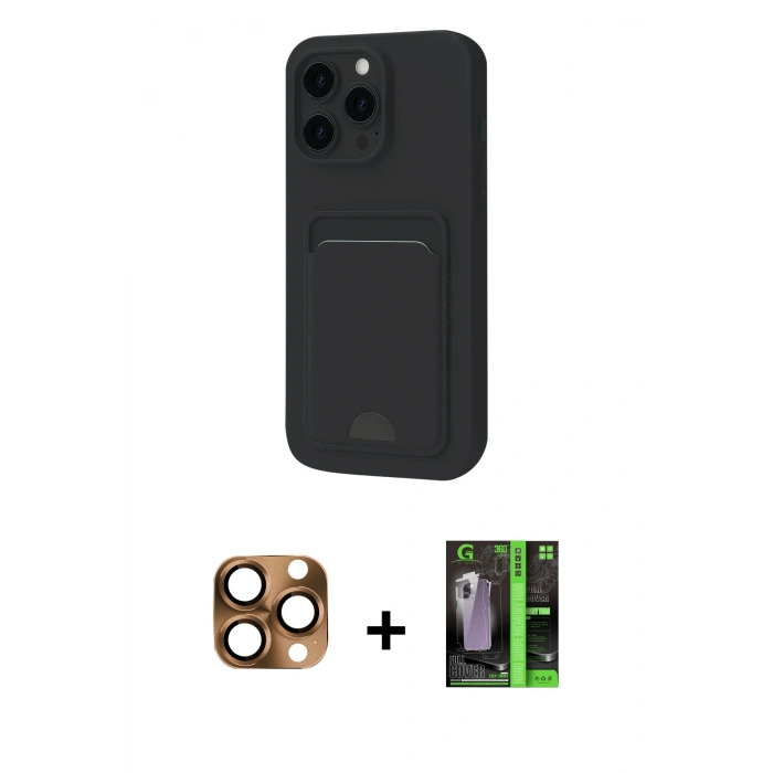 MARSİLYAN™- iPhone 16 Pro Max Kılıf Vadi Çizgi Prime - Şeffaf 360 Full Body Arka Koruyucu + Pers Alüminyum Kamera Lens - CLTM
