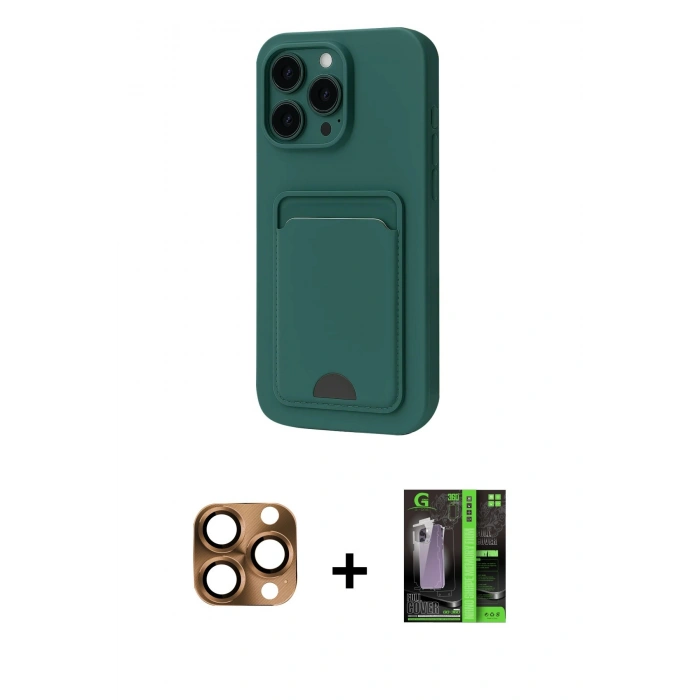 MARSİLYAN™- iPhone 16 Pro Max Kılıf Vadi Çizgi Prime - Şeffaf 360 Full Body Arka Koruyucu + Pers Alüminyum Kamera Lens - CLTM