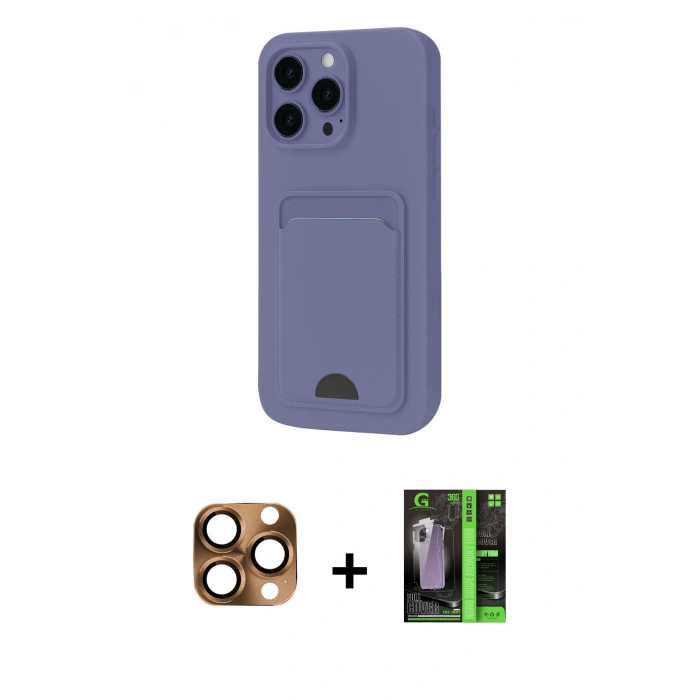 MARSİLYAN™- iPhone 16 Pro Max Kılıf Vadi Çizgi Prime - Şeffaf 360 Full Body Arka Koruyucu + Pers Alüminyum Kamera Lens - CLTM