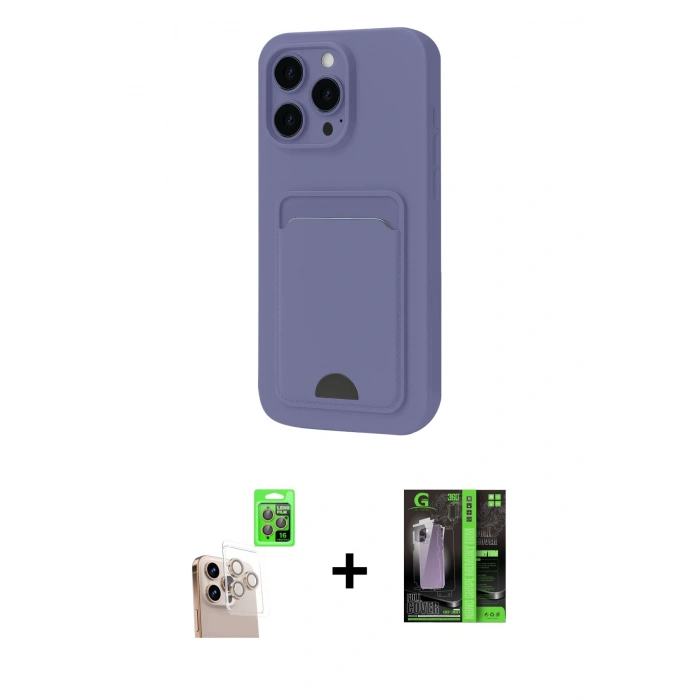 MARSİLYAN™- iPhone 16 Pro Max Kılıf Vadi Çizgi Prime - Şeffaf 360 Full Body Arka Koruyucu + Raze Metal Kamera Lens - NLGY