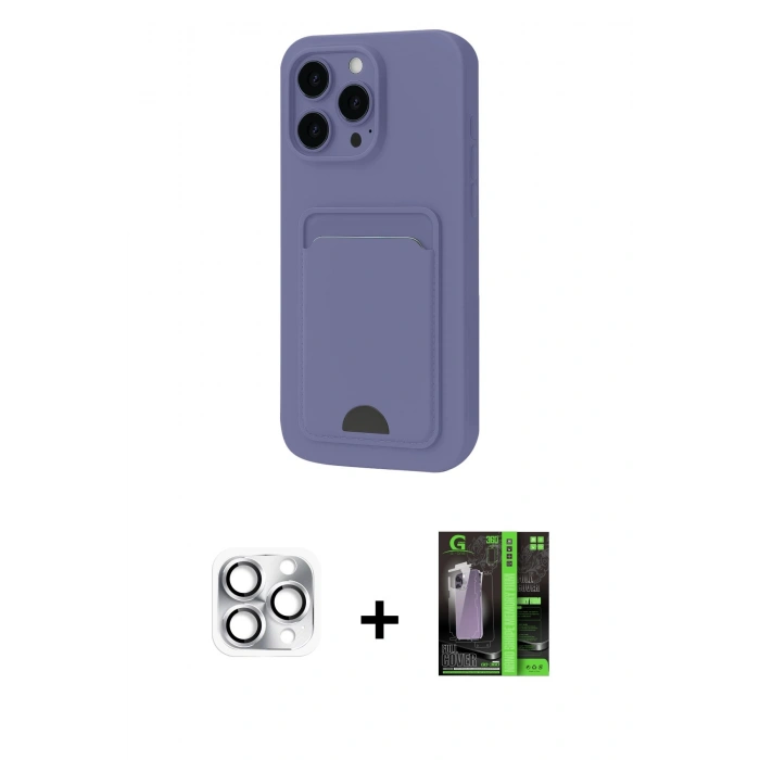 MARSİLYAN™- iPhone 16 Pro Max Kılıf Vadi Çizgi Prime - Şeffaf 360 Full Body Arka Koruyucu + Pers Alüminyum Kamera Lens - GS