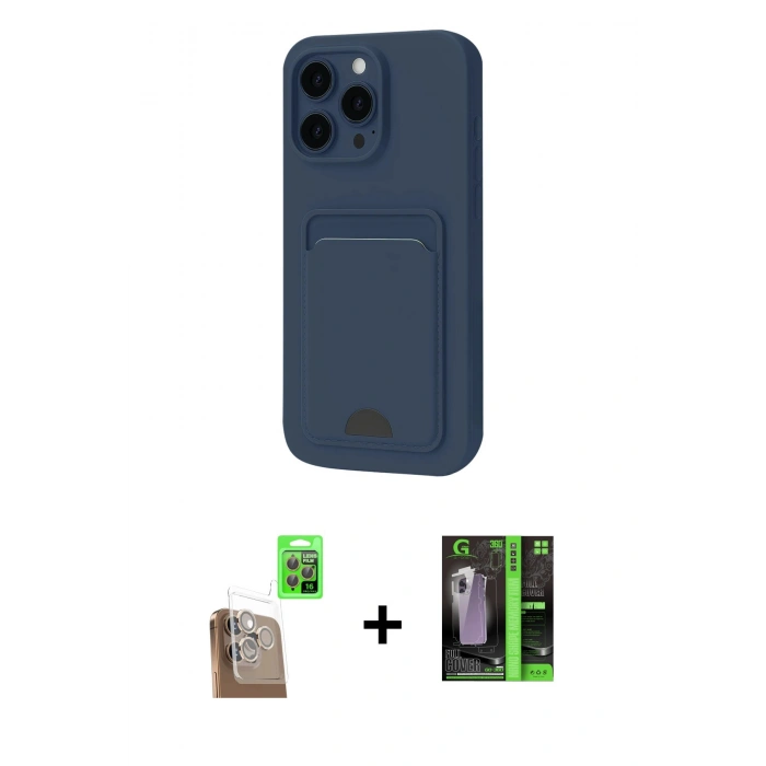 MARSİLYAN™- iPhone 16 Pro Max Kılıf Vadi Çizgi Prime - Şeffaf 360 Full Body Arka Koruyucu + Raze Metal Kamera Lens - CLTM
