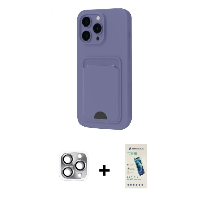 MARSİLYAN™- iPhone 16 Pro Max Kılıf Vadi Çizgi Prime - Şeffaf Pasifik Cam Ekran Koruyucu + Pers Alüminyum Kamera Lens - GI