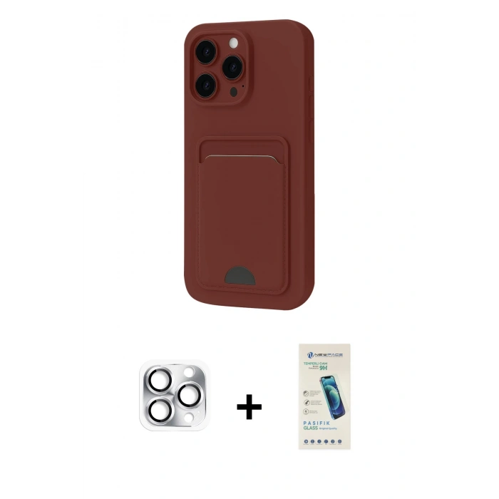 MARSİLYAN™- iPhone 16 Pro Max Kılıf Vadi Çizgi Prime - Şeffaf Pasifik Cam Ekran Koruyucu + Pers Alüminyum Kamera Lens - GS