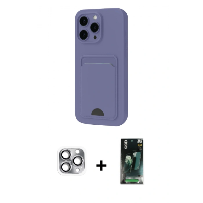 MARSİLYAN™- iPhone 16 Pro Max Kılıf Vadi Çizgi Prime - Siyah 360 Mat Full Body Arka Koruyucu + Pers Alüminyum Kamera Lens - GI