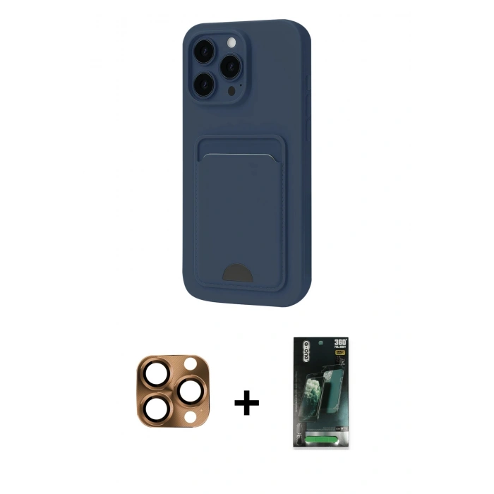 MARSİLYAN™- iPhone 16 Pro Max Kılıf Vadi Çizgi Prime - Siyah 360 Mat Full Body Arka Koruyucu + Pers Alüminyum Kamera Lens - CLTM