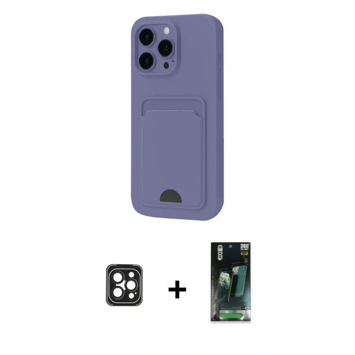 MARSİLYAN™- iPhone 16 Pro Max Kılıf Vadi Çizgi Prime - Siyah 360 Mat Full Body Arka Koruyucu + PVD Metal Kamera Lens - SH