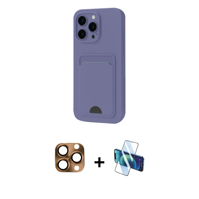 MARSİLYAN™- iPhone 16 Pro Max Kılıf Vadi Çizgi Prime - Siyah 3D Antistatik Cam Ekran Koruyucu + Pers Alüminyum Kamera Lens - CLTM