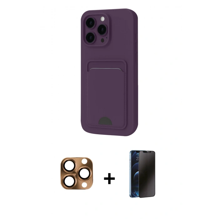 MARSİLYAN™- iPhone 16 Pro Max Kılıf Vadi Çizgi Prime - Siyah 3D Antistatik Hayalet Cam Ekran Koruyucu + Pers Alüminyum Kamera Lens - CLTM
