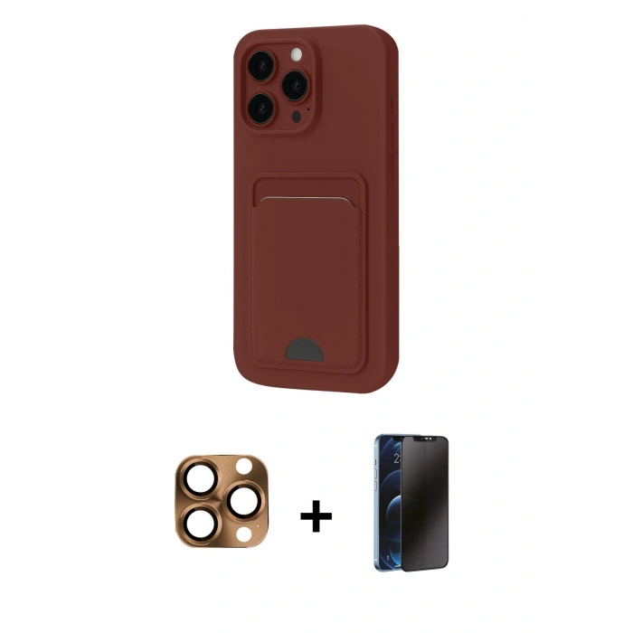 MARSİLYAN™- iPhone 16 Pro Max Kılıf Vadi Çizgi Prime - Siyah 3D Antistatik Hayalet Cam Ekran Koruyucu + Pers Alüminyum Kamera Lens - CLTM