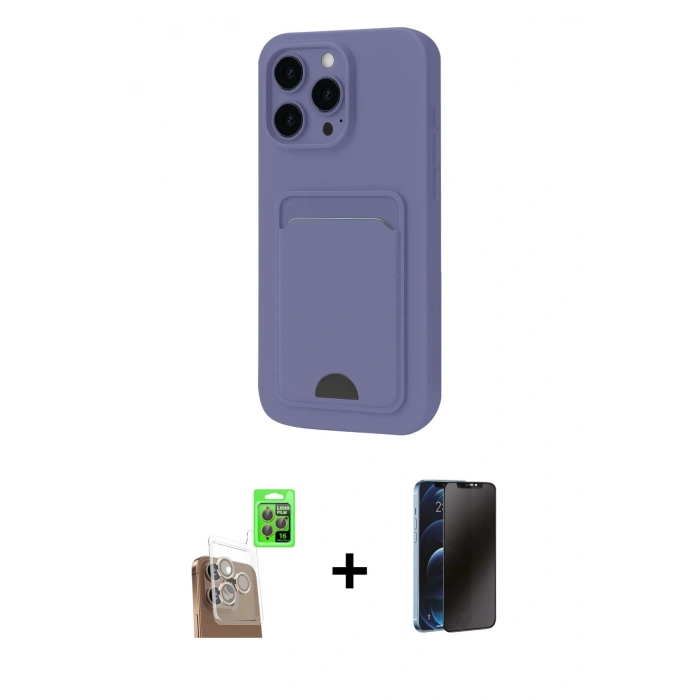 MARSİLYAN™- iPhone 16 Pro Max Kılıf Vadi Çizgi Prime - Siyah 3D Antistatik Hayalet Cam Ekran Koruyucu + Raze Metal Kamera Lens - CLTM