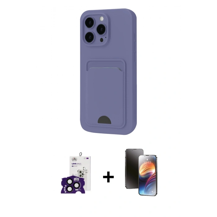 MARSİLYAN™- iPhone 16 Pro Max Kılıf Vadi Çizgi Prime - Siyah 3D Antistatik Mat Seramik Nano Ekran Koruyucu + Bilvis Titan Kamera Lens - SH
