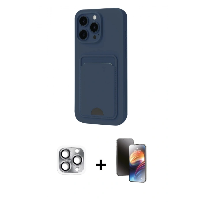 MARSİLYAN™- iPhone 16 Pro Max Kılıf Vadi Çizgi Prime - Siyah 3D Antistatik Mat Seramik Nano Ekran Koruyucu + Pers Alüminyum Kamera Lens - GI