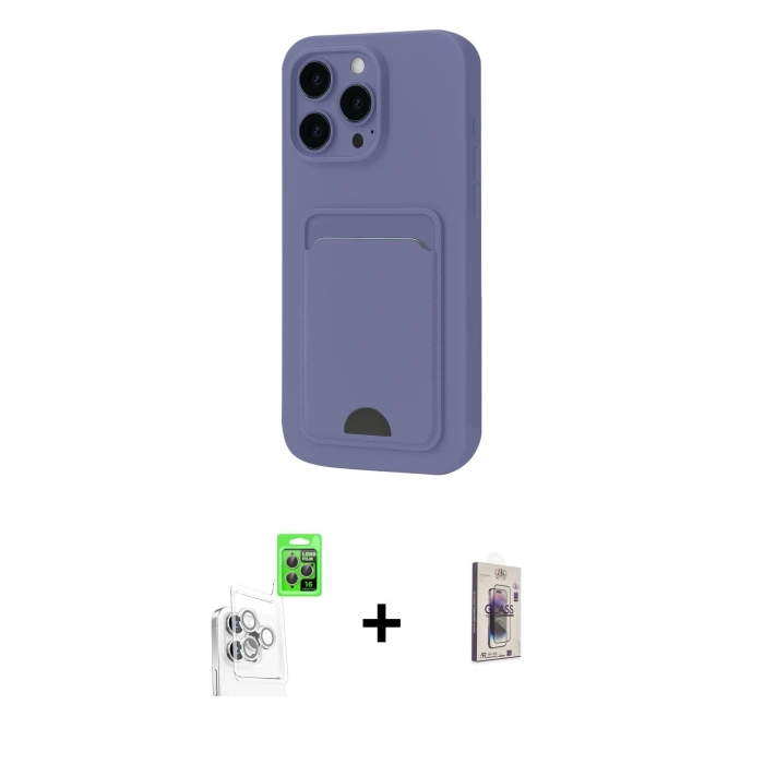 MARSİLYAN™- iPhone 16 Pro Max Kılıf Vadi Çizgi Prime - Siyah Bilvis 3D Cam Ekran Koruyucu + Raze Metal Kamera Lens - BZ