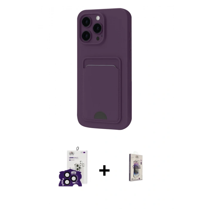 MARSİLYAN™- iPhone 16 Pro Max Kılıf Vadi Çizgi Prime - Siyah Bilvis 3D Cam Ekran Koruyucu + Bilvis Titan Kamera Lens - SH