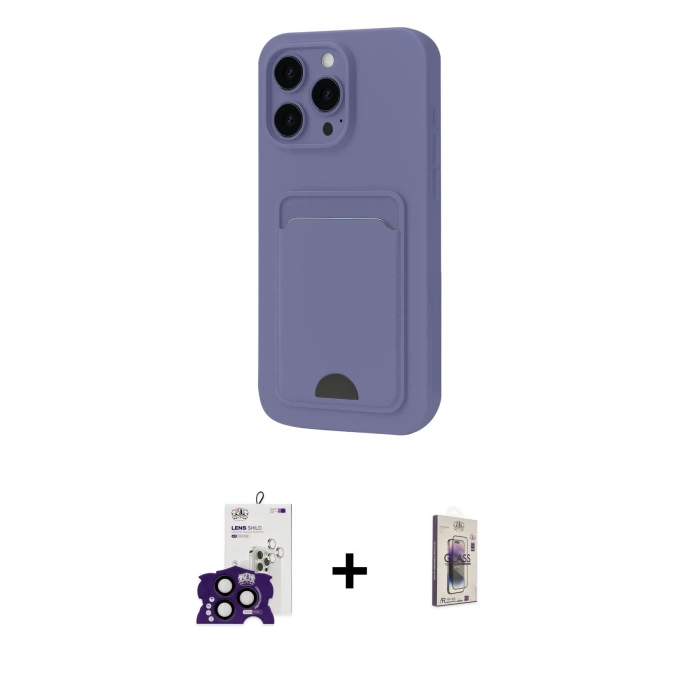 MARSİLYAN™- iPhone 16 Pro Max Kılıf Vadi Çizgi Prime - Siyah Bilvis 3D Cam Ekran Koruyucu + Bilvis Titan Kamera Lens - SH