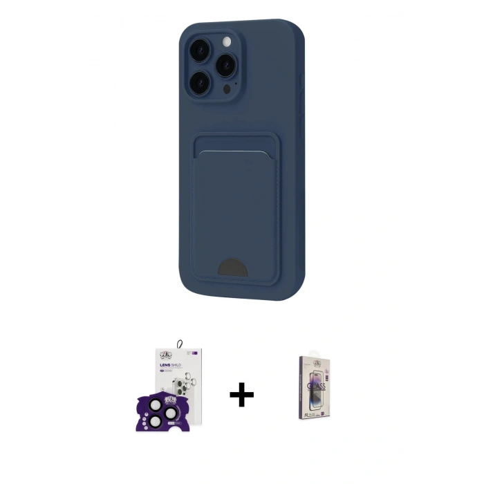 MARSİLYAN™- iPhone 16 Pro Max Kılıf Vadi Çizgi Prime - Siyah Bilvis 3D Cam Ekran Koruyucu + Bilvis Titan Kamera Lens - SH