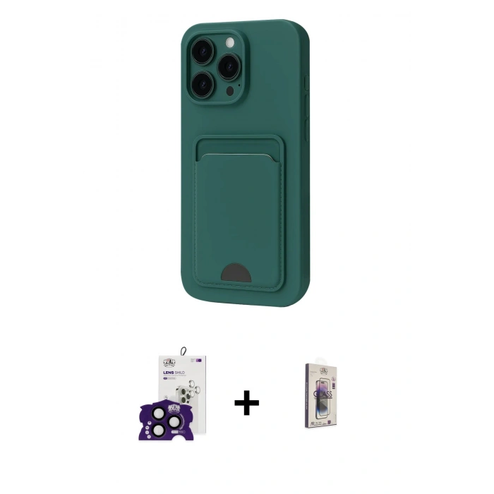 MARSİLYAN™- iPhone 16 Pro Max Kılıf Vadi Çizgi Prime - Siyah Bilvis 3D Cam Ekran Koruyucu + Bilvis Titan Kamera Lens - SH