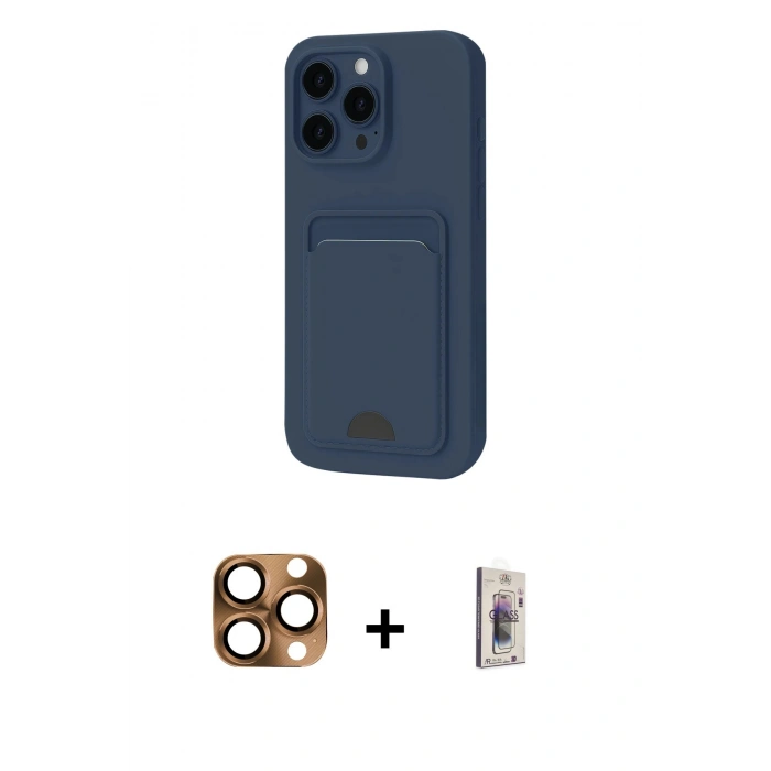 MARSİLYAN™- iPhone 16 Pro Max Kılıf Vadi Çizgi Prime - Siyah Bilvis 3D Cam Ekran Koruyucu + Çöl Titanyum Pers Alüminyum Kamera Lens