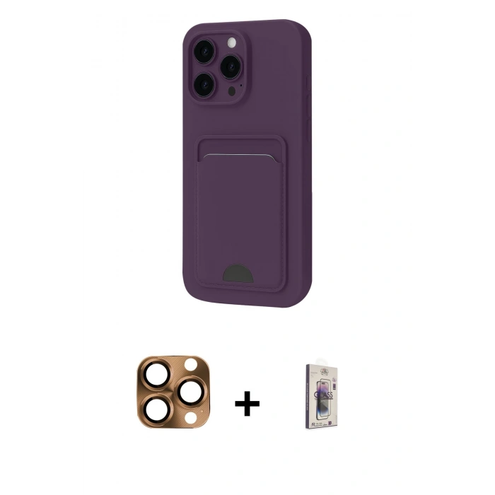 MARSİLYAN™- iPhone 16 Pro Max Kılıf Vadi Çizgi Prime - Siyah Bilvis 3D Cam Ekran Koruyucu + Çöl Titanyum Pers Alüminyum Kamera Lens