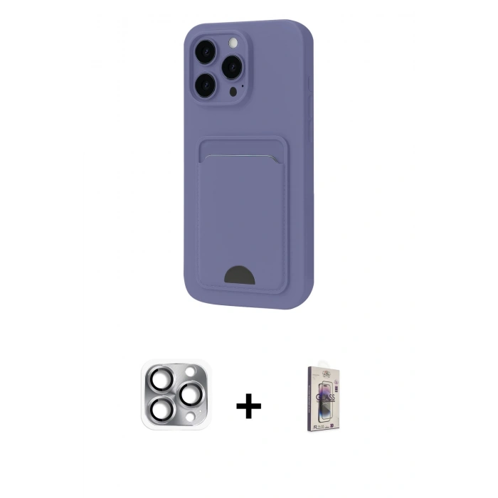 MARSİLYAN™- iPhone 16 Pro Max Kılıf Vadi Çizgi Prime - Siyah Bilvis 3D Cam Ekran Koruyucu + Pers Alüminyum Kamera Lens - GI