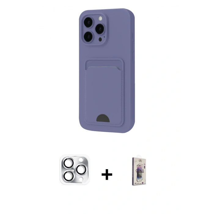 MARSİLYAN™- iPhone 16 Pro Max Kılıf Vadi Çizgi Prime - Siyah Bilvis 3D Cam Ekran Koruyucu + Pers Alüminyum Kamera Lens - GS