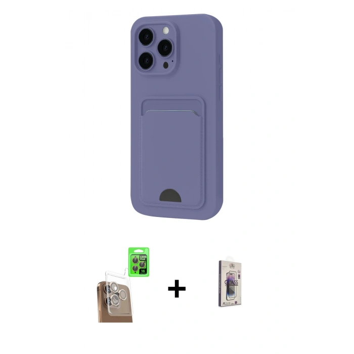 MARSİLYAN™- iPhone 16 Pro Max Kılıf Vadi Çizgi Prime - Siyah Bilvis 3D Cam Ekran Koruyucu + Raze Metal Kamera Lens - CLTM