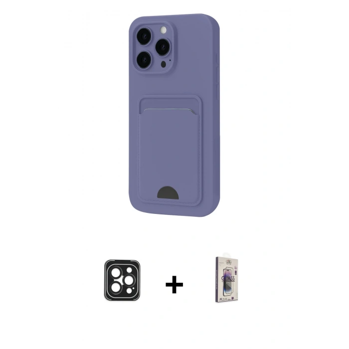 MARSİLYAN™- iPhone 16 Pro Max Kılıf Vadi Çizgi Prime - Siyah Bilvis 3D Cam Ekran Koruyucu + PVD Metal Kamera Lens - SH