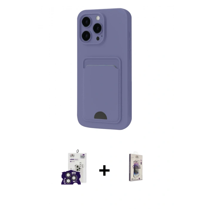 MARSİLYAN™- iPhone 16 Pro Max Kılıf Vadi Çizgi Prime - Siyah Bilvis 3D Cam Ekran Koruyucu + Titanyum Gri Bilvis Titan Kamera Lens