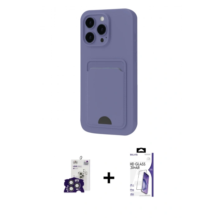 MARSİLYAN™- iPhone 16 Pro Max Kılıf Vadi Çizgi Prime - Siyah Bilvis 3X AR HD Cam Ekran Koruyucu + Bilvis Titan Kamera Lens - TMGI