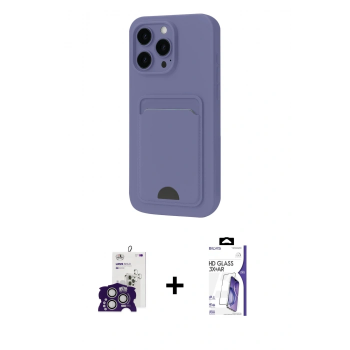 MARSİLYAN™- iPhone 16 Pro Max Kılıf Vadi Çizgi Prime - Siyah Bilvis 3X AR HD Cam Ekran Koruyucu + Bilvis Titan Kamera Lens - GS
