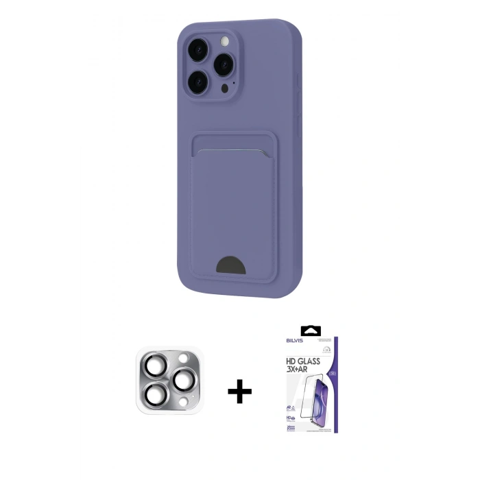 MARSİLYAN™- iPhone 16 Pro Max Kılıf Vadi Çizgi Prime - Siyah Bilvis 3X AR HD Cam Ekran Koruyucu + Pers Alüminyum Kamera Lens - GI