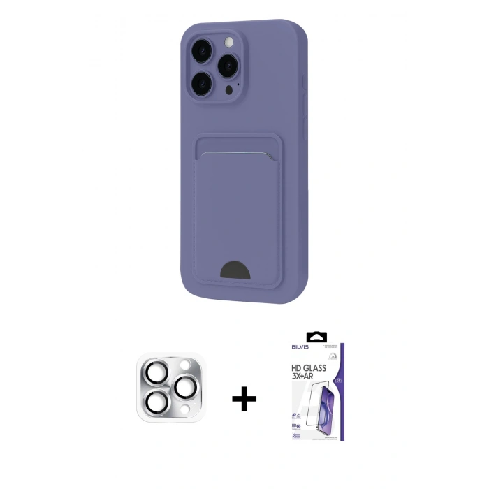 MARSİLYAN™- iPhone 16 Pro Max Kılıf Vadi Çizgi Prime - Siyah Bilvis 3X AR HD Cam Ekran Koruyucu + Pers Alüminyum Kamera Lens - GS