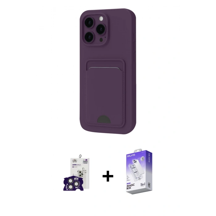 MARSİLYAN™- iPhone 16 Pro Max Kılıf Vadi Çizgi Prime - Siyah Bilvis 5in1 3D Magic Cam Ekran Koruyucu + Bilvis Titan Kamera Lens - TMGI