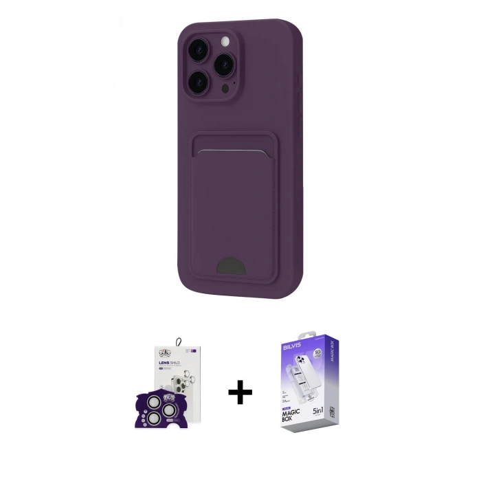 MARSİLYAN™- iPhone 16 Pro Max Kılıf Vadi Çizgi Prime - Siyah Bilvis 5in1 3D Magic Cam Ekran Koruyucu + Bilvis Titan Kamera Lens - GS